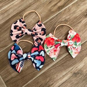 Lot of 3 Posh Peanut Bows